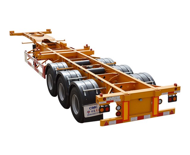 3 axles skeletal semi trailer
